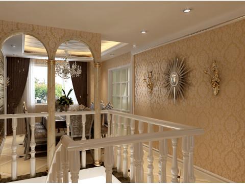 欧式复式白领收纳小资沈阳室内设计效果图装饰装修楼梯
